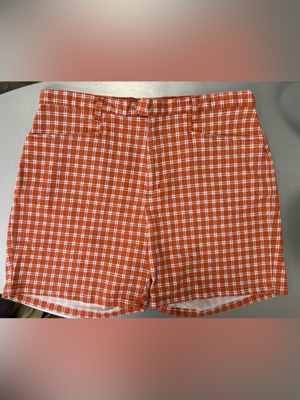 Regatta retro orange plaid shorts 12